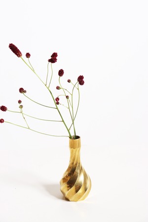 Gold metal vase