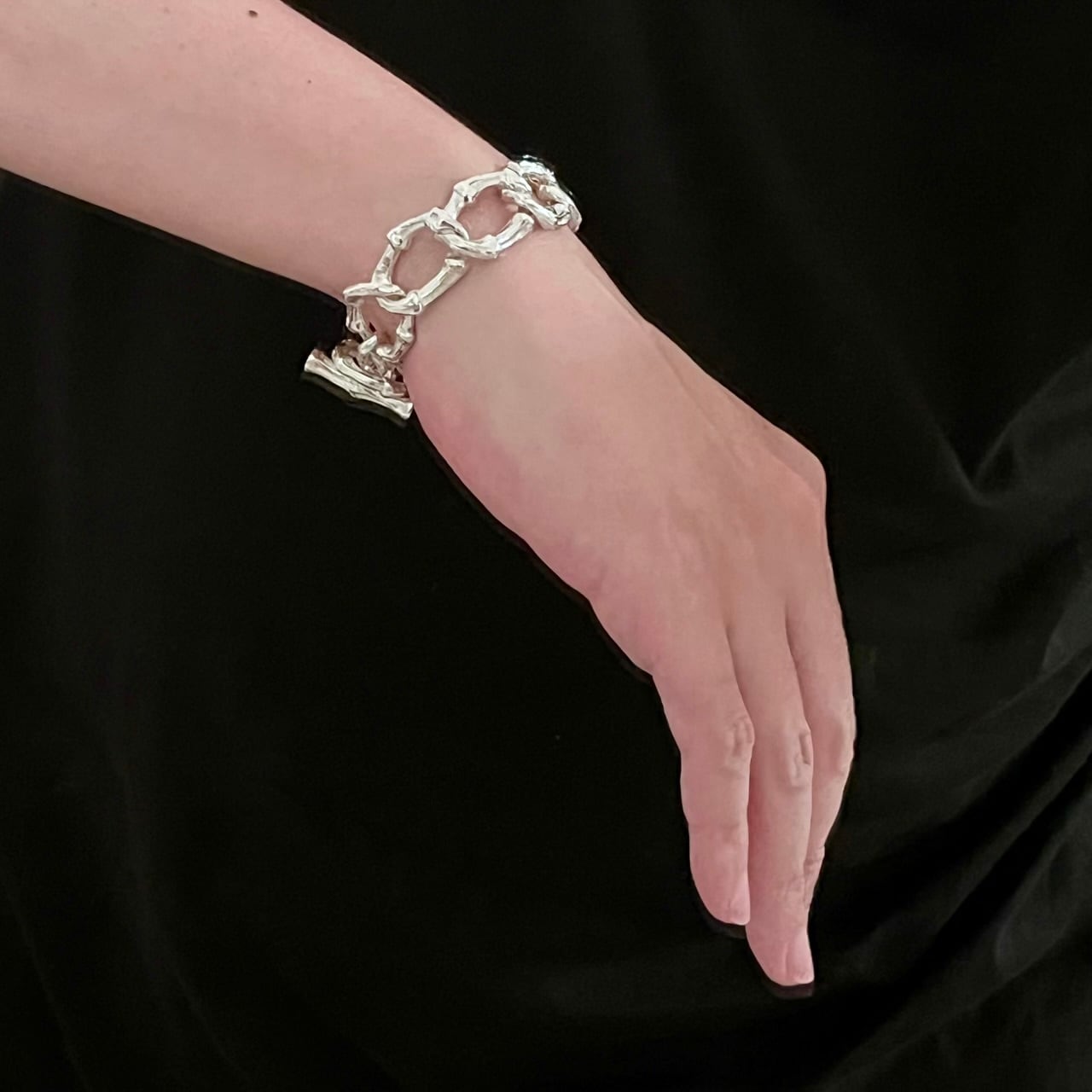 VINTAGE TIFFANY & CO. Bamboo Toggle Bracelet Sterling Silver