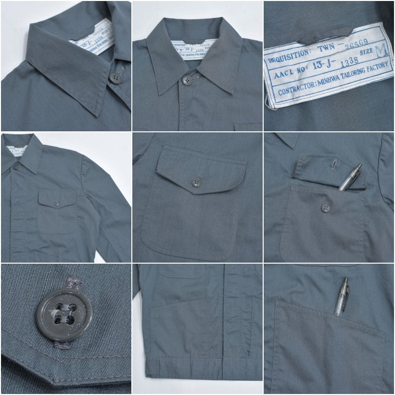 60s～ AIR ASIA ロゴ刺繍 デザイン ワークジャケット 作業着 アウター