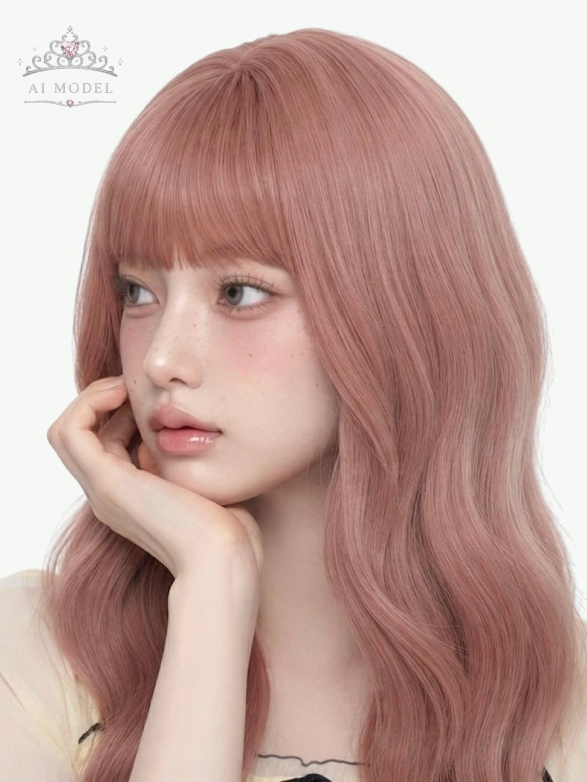 Basic - Coral Pink Wave Wig【商品番号 1049】 | PAY ID
