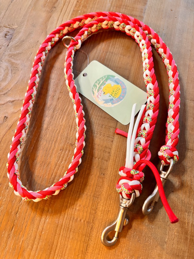 ハンドメイド パラコード犬用リード 110cm 20kgまで対応 犬用品