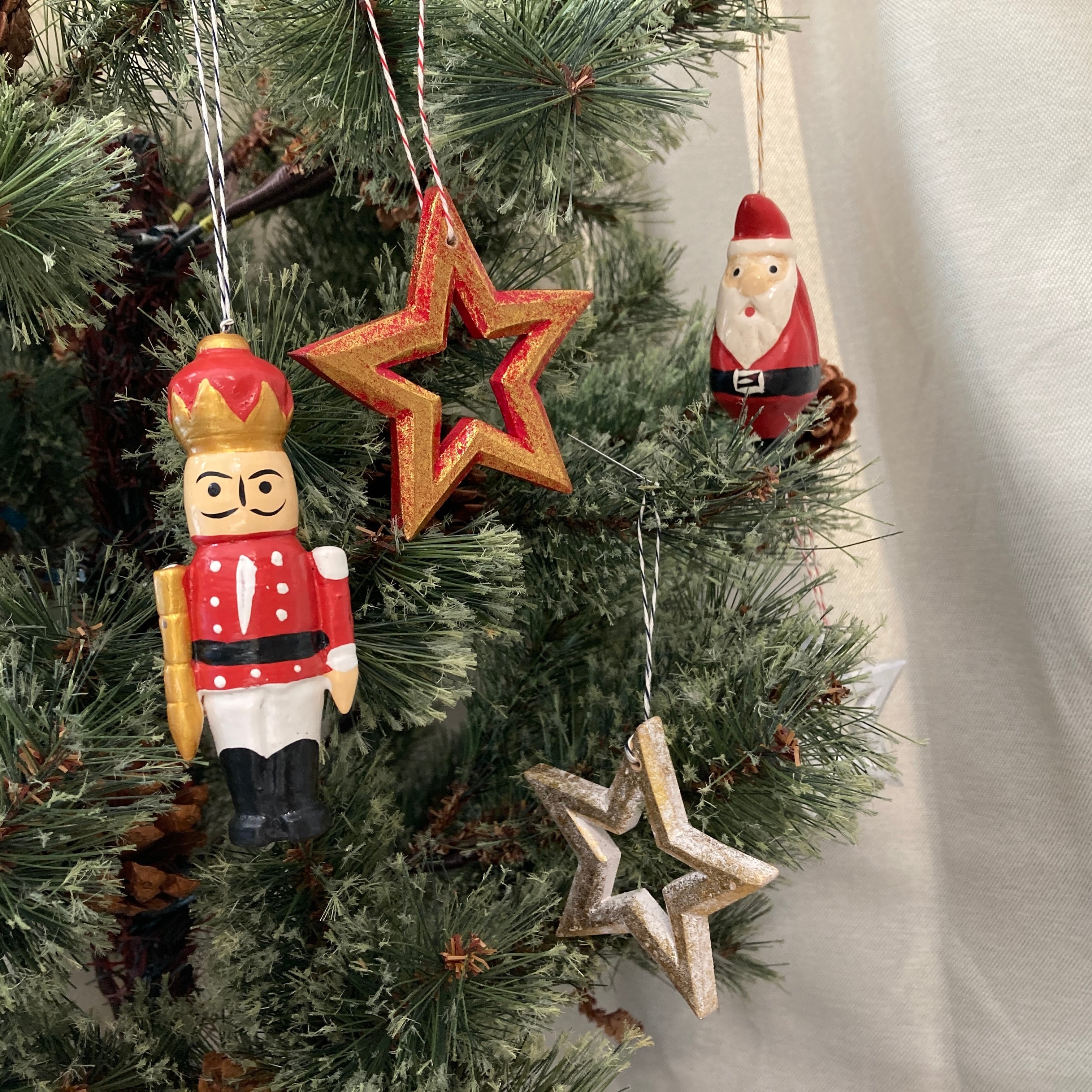 オーナメント星サンタM（10cm） | Dua-アクセサリーパーツショップ