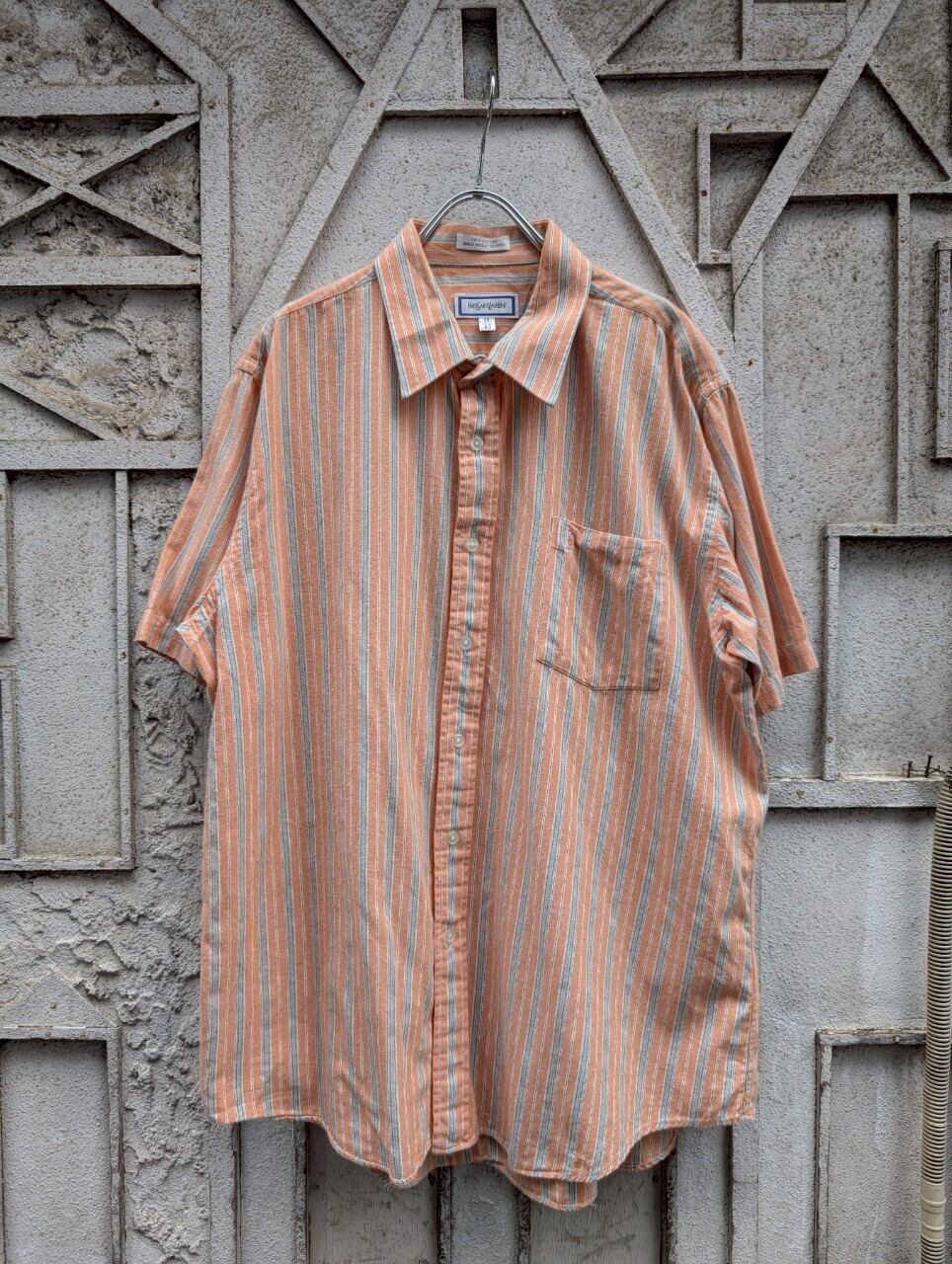 "YVES SAINT LAUREN" stripe S/S shirt