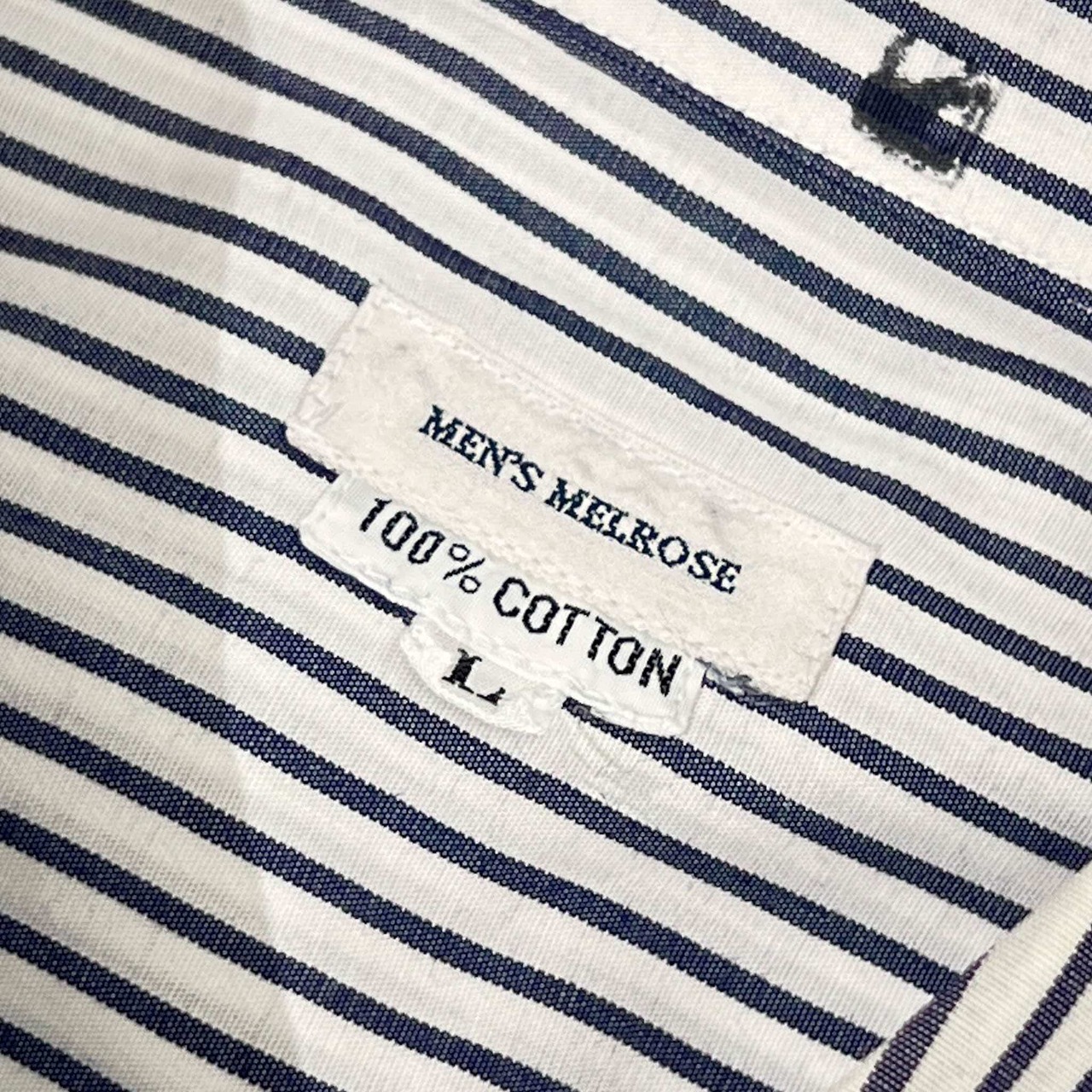 MENS MELROSE メンズメルローズ ストライプ 長袖シャツ ドレスシャツ L/メンズ/オールド/薄手