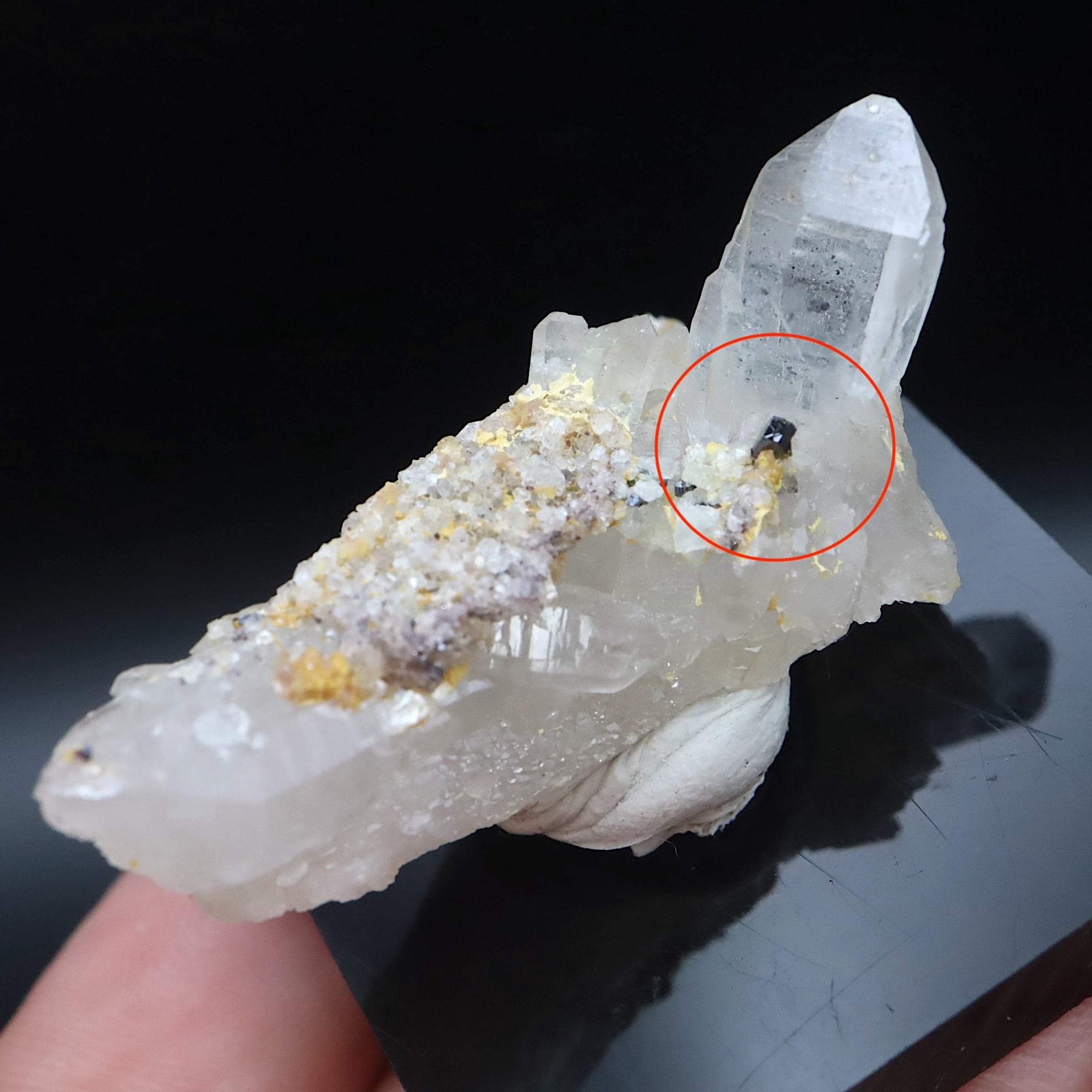 結晶が見えます！鋭錐石 & スモーキークォーツ アナテーズ 水晶 6.4g