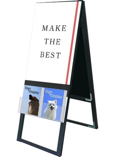 ブラックカタログケーススタンド看板 Uタイプ A2両面