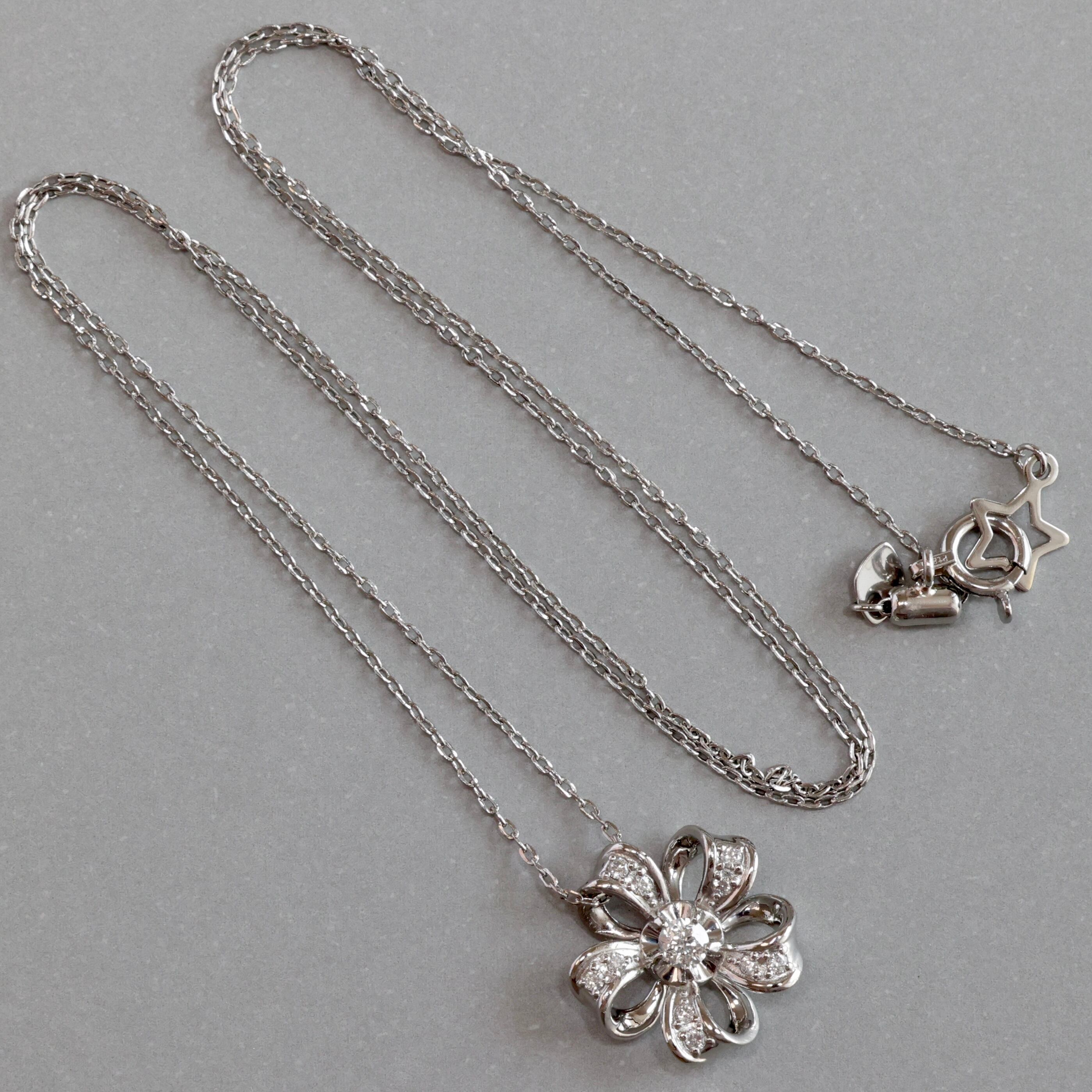 定価7.7万 ウィッシュ アポンアスター ダイヤモンド 一粒ネックレス