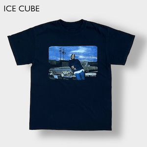 【ICE CUBE】公式 オフィシャル ラップ Tシャツ フォトプリント アイスキューブ HIPHOP ロゴ M 黒t 半袖 us古着