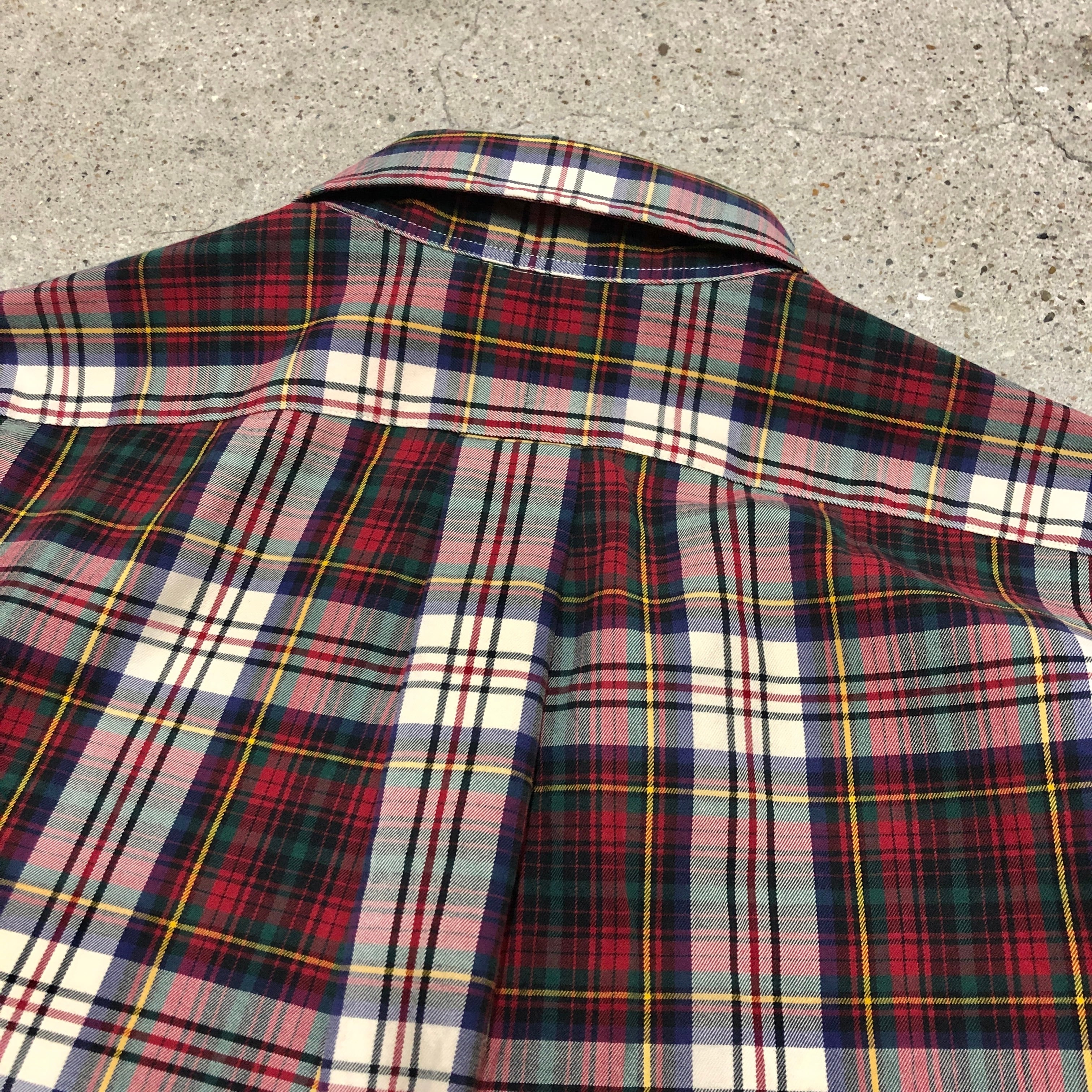 好配色 ポロスポーツ ラルフローレン ネルシャツ オンブレ ブラック