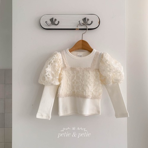 cream S［即納］shua bustier tee/ petit&petit