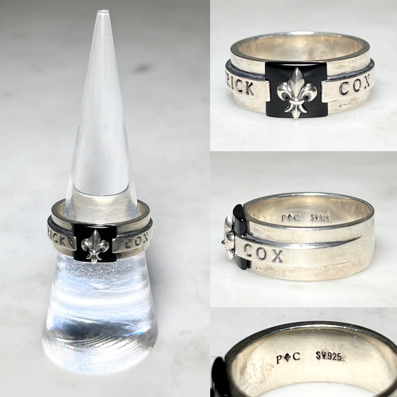 PATRICK COX silver logo ring