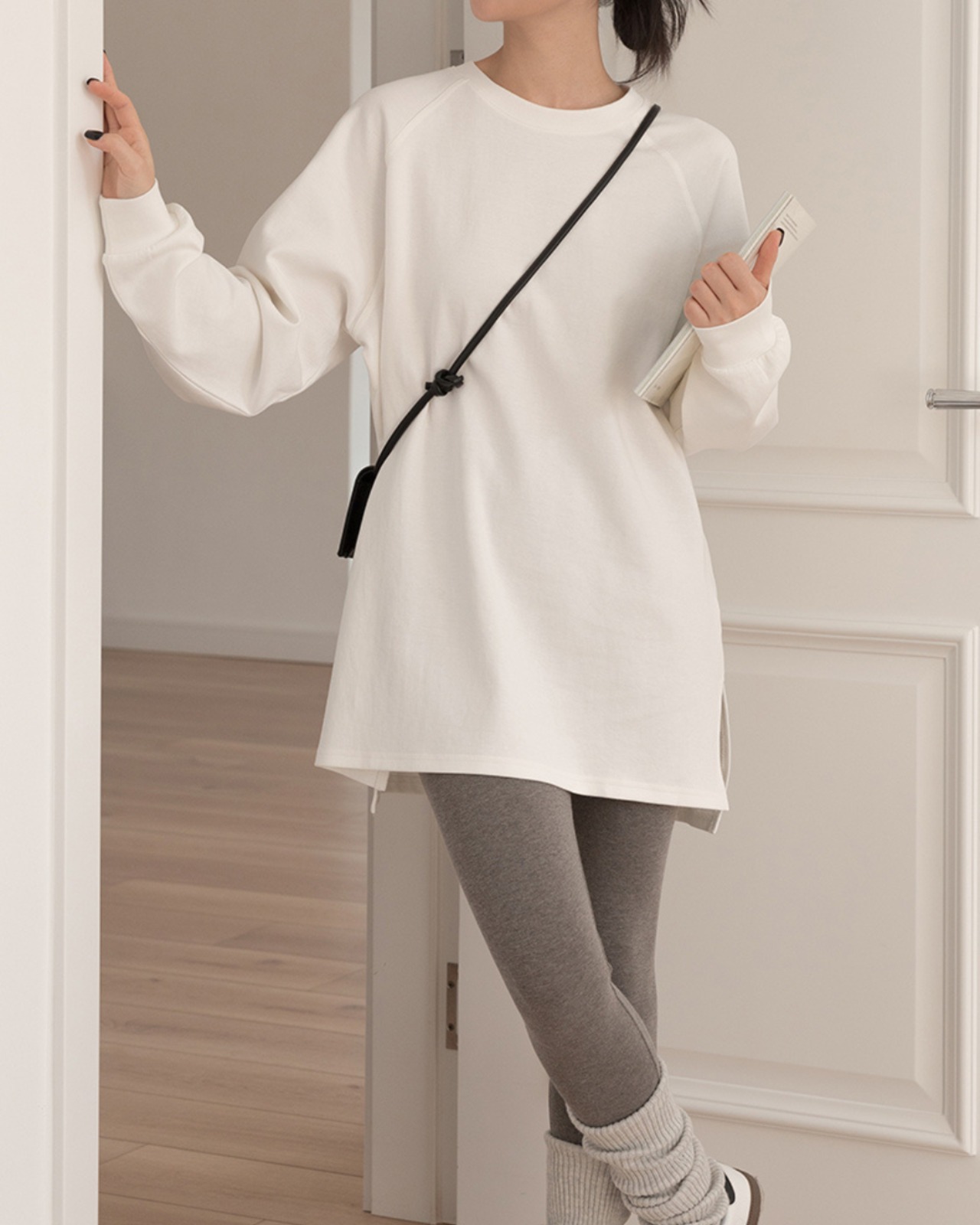 オーバーサイズスリットロング丈Tシャツ A0731 - 7