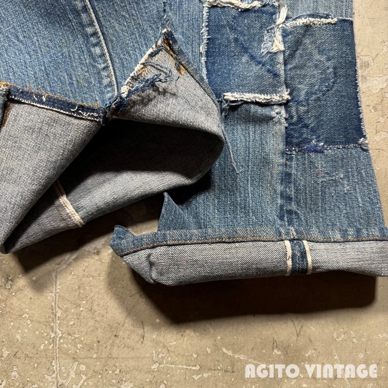70's Levi's リーバイス 501 デニム 66前期 75年 リペアカスタム 刻印6