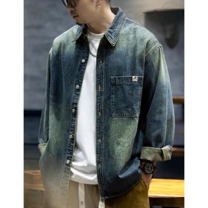 グラデーションカラー アメリカンレトロデニムジャケット 10791