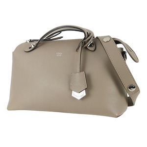 Used FENDI フェンディ バイザウェイ ミディアム トルトラ グレージュ カーフレザー 2WAY ハンドバッグ ショルダーバッグ 8BL124 中古美品