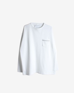 One pocket long sleeve Tee -white<LSD-BA3T4>