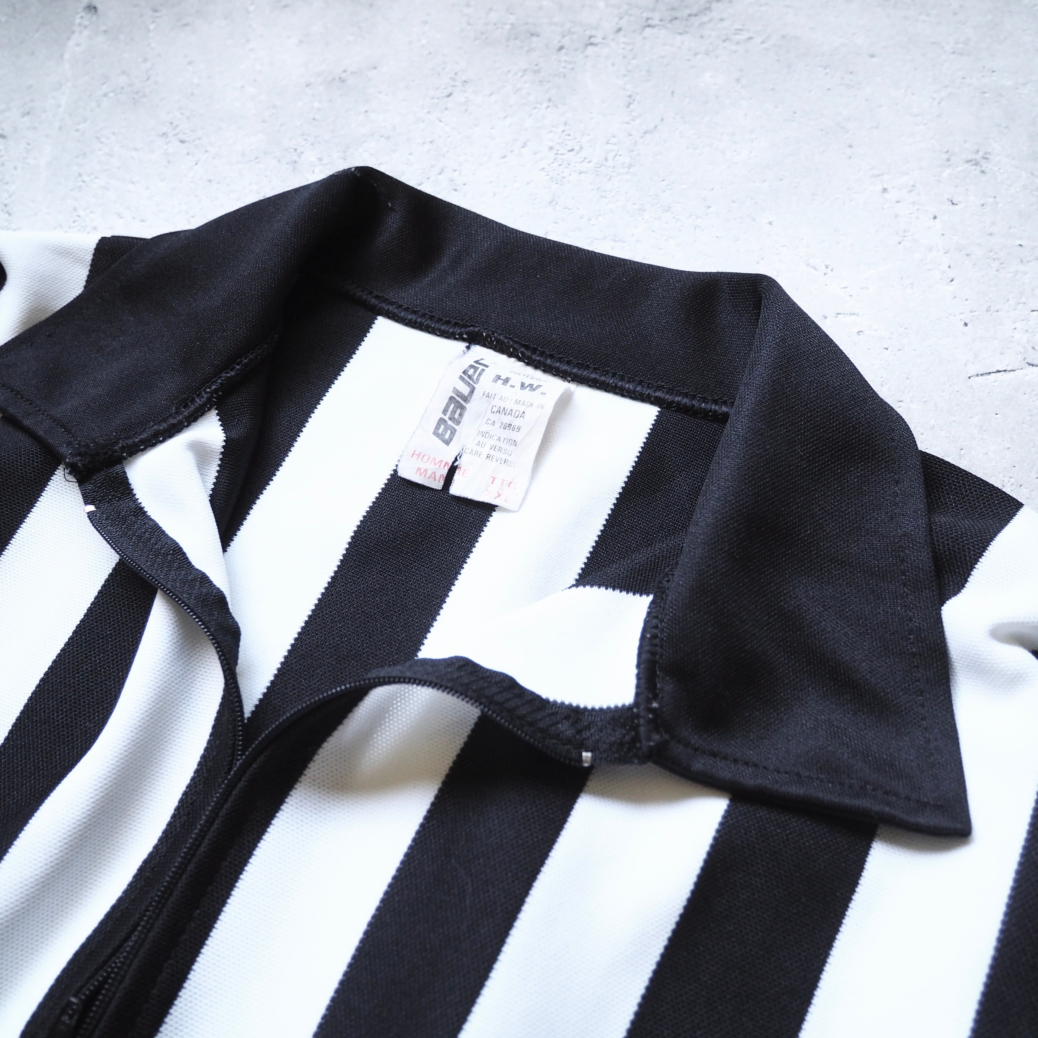 1990s Monotone stripe Over silhouette vintage Referee shirt