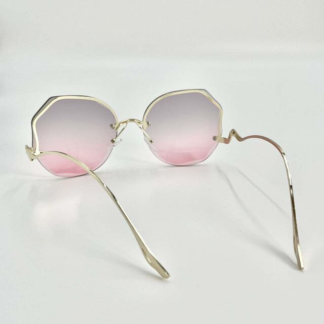 カザール 度入り サングラス メガネ ピンク 可愛い 眼鏡 お洒落 クリア