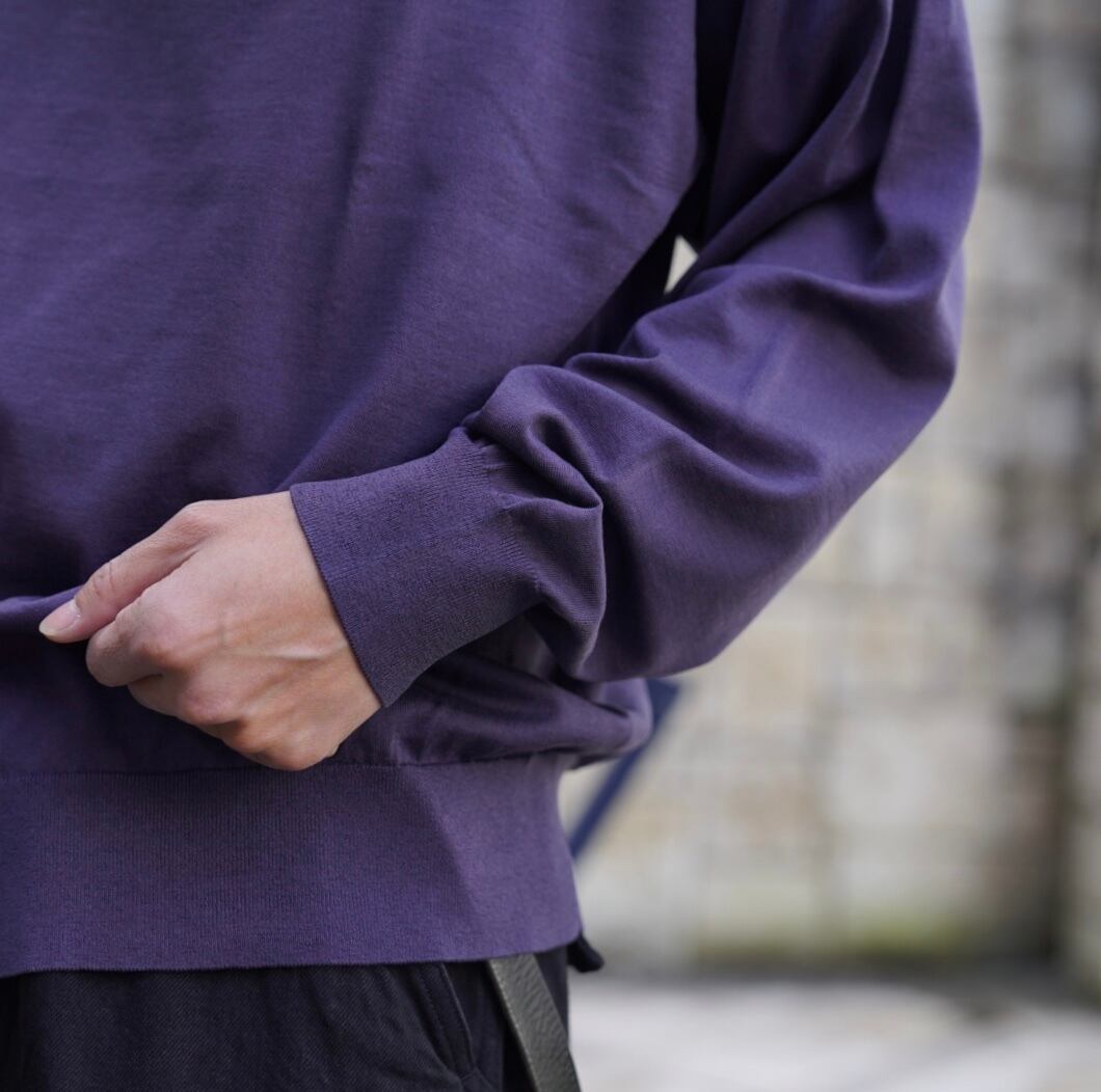 COMOLI(コモリ)/18G クルーネックニット-fade navy-(X01-06021) | Signs