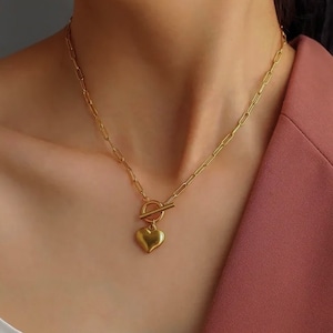 Gorld Heart Chain Necklace
