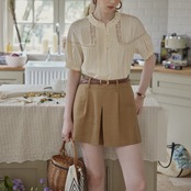 Élise Pintuck Lace Blouse F0669
