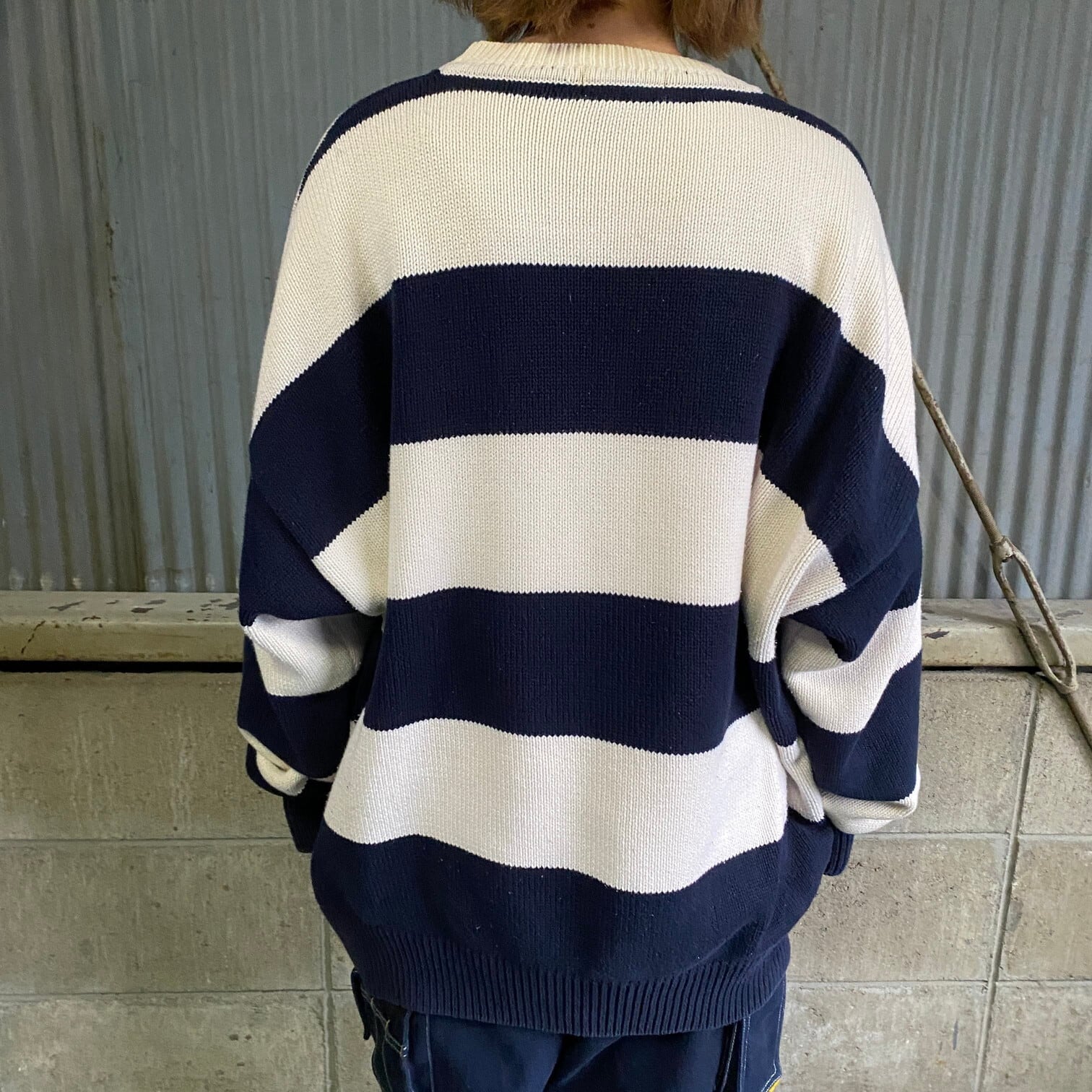 90年代 NAUTICA ノーティカ ボーター コットンニットセーター メンズXL