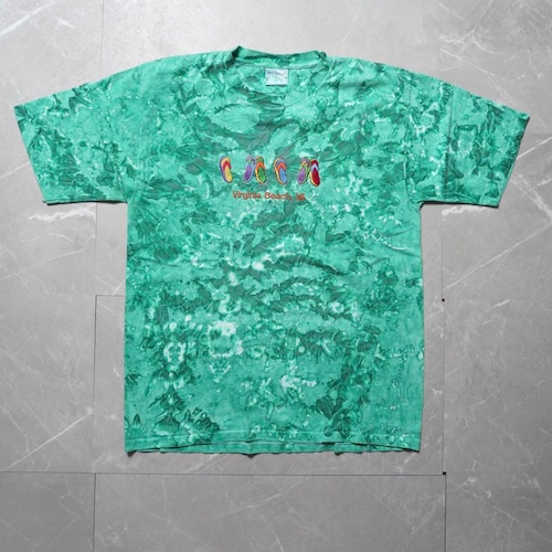 ALL SPORT Tシャツ タイダイ染め 90s メンズ 半袖 ターコイズブルー Lサイズ ALL SPORT Tシャツ タイダイ染め 90s メンズ 半袖 ターコイズブルー Lサイズ