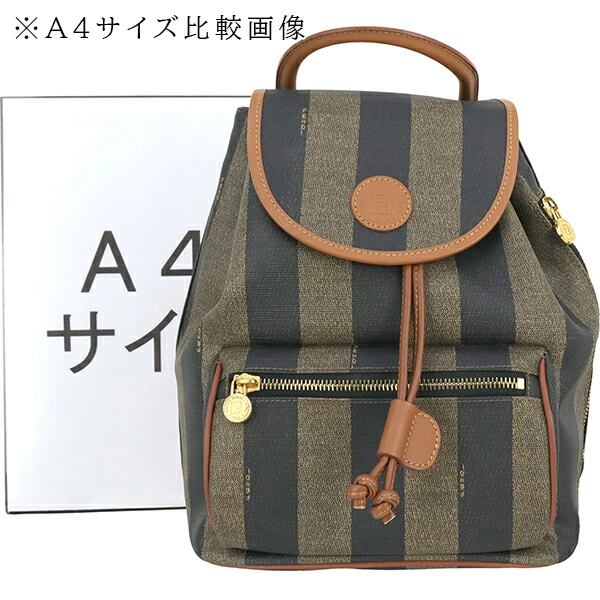 Vintage FENDI フェンディ リュックサック ペカン FFロゴ PVC
