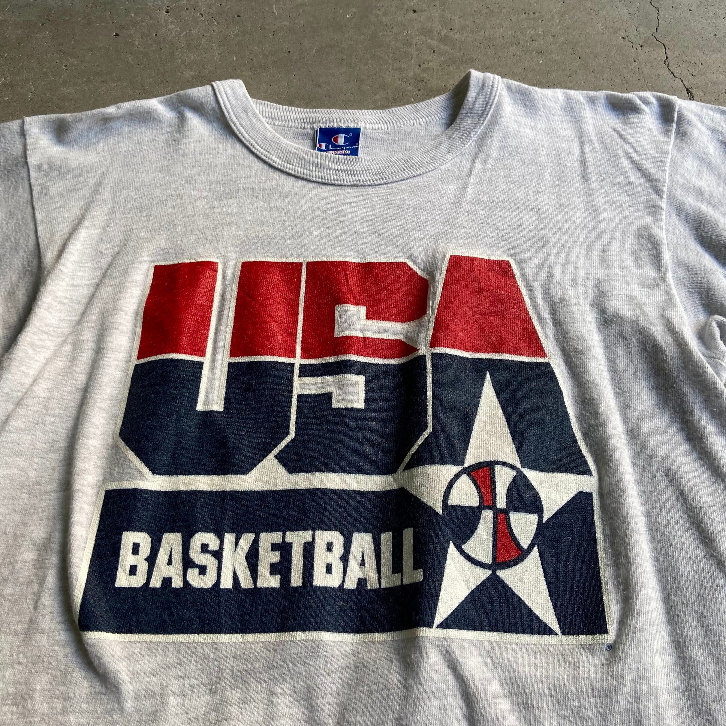 USA製 90年代 Champion チャンピオン USA BASKETBALL プリントTシャツ ...