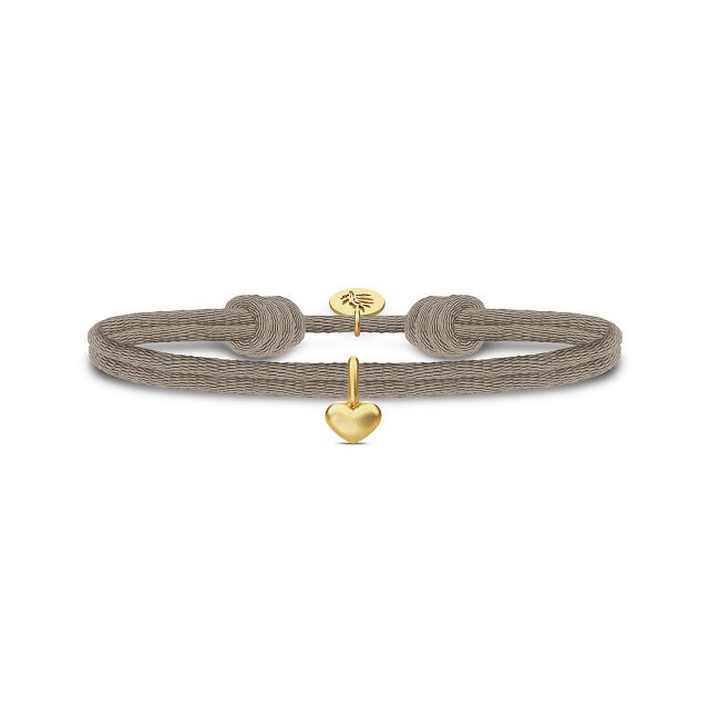 JULIE SANDLAU LOVE SATIN BRACELET  SAND