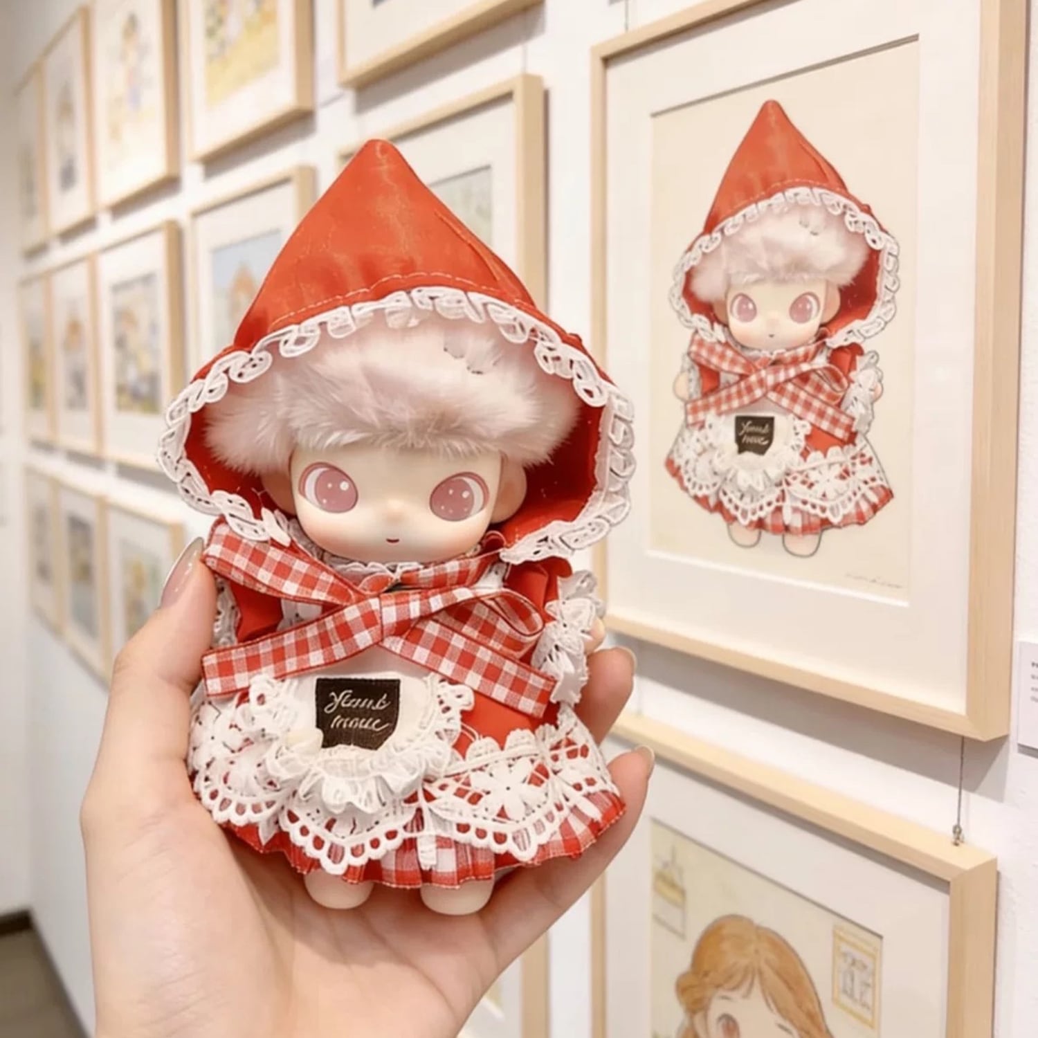 推し活アイテム 撮影用アイテム 10cm 15cm 赤ずきんちゃん 赤頭巾 赤白