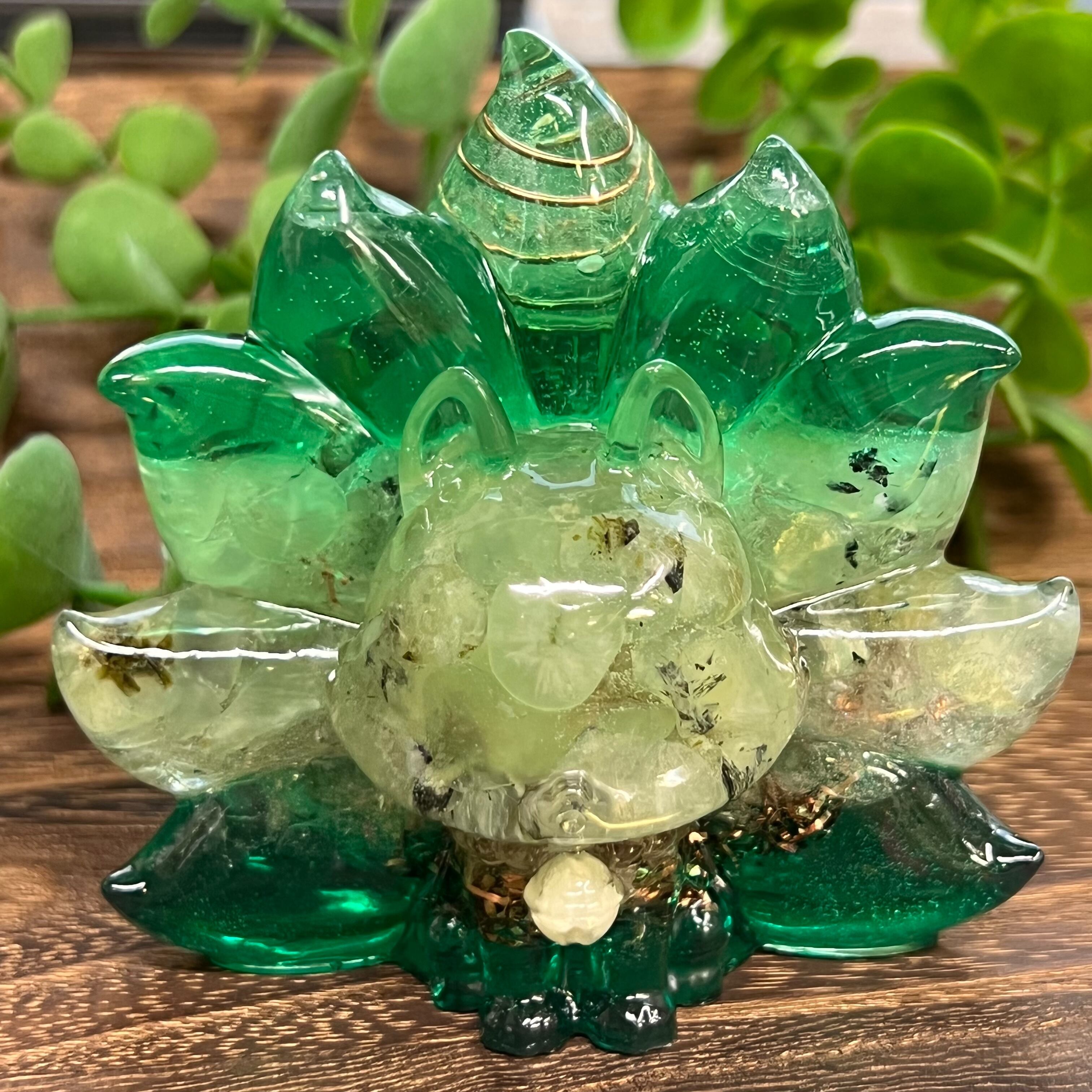 【1点もの】九尾の狐オルゴナイト プレナイト