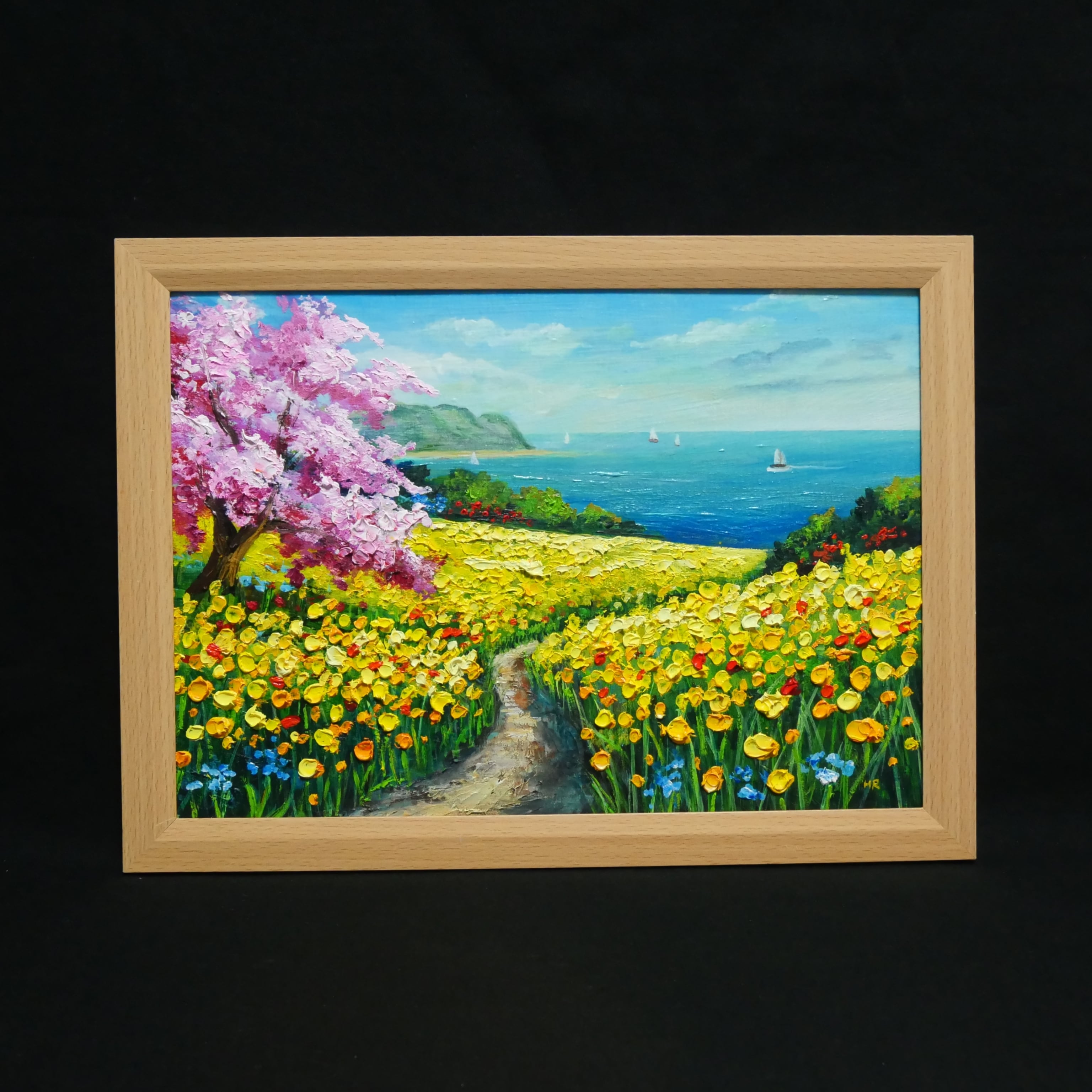 油絵/原画】希望の花咲く春の日｜春のインテリアを彩る油彩画 絵画