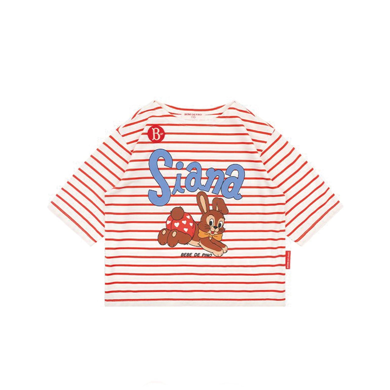 BEBE DE PINO】シアナ 七分丈ストライプTシャツ | Bambini101