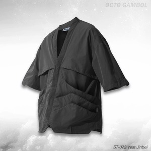 【OCTO GAMBOL】 ST-073 Vest Jinbei - BLACK
