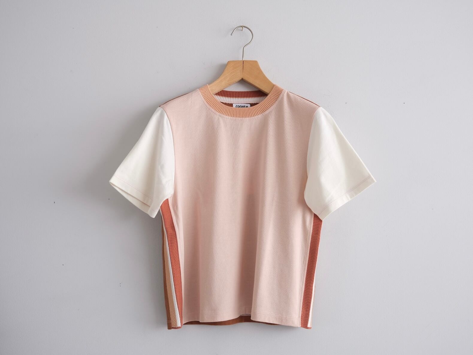 COOHEM Women's “ KNIT SIDELINE T-SHIRT “ BEIGE | Lapel online store