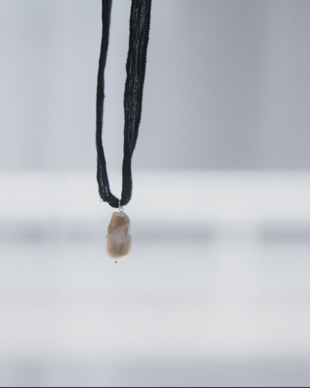 baroque pearl silk ribbon choker