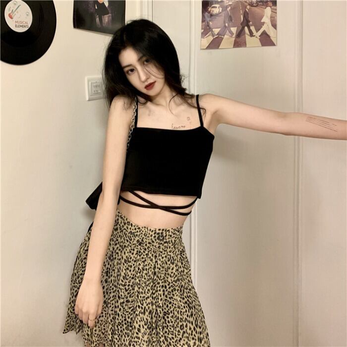 ショートスプリングサマーブラックノースリーブシャツ 春物 夏物 1号婦人22758839519