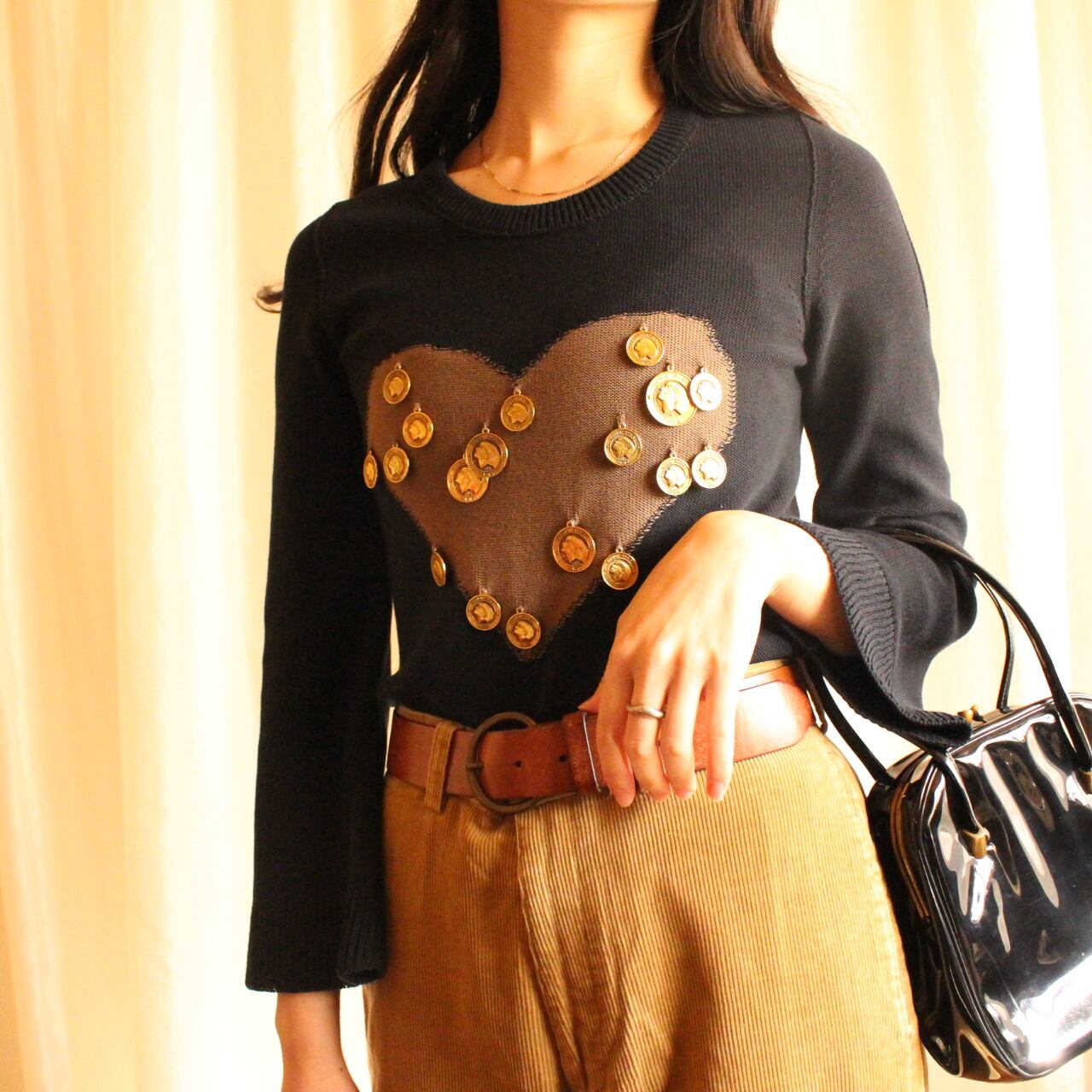 コインビジュー ロンT ブラック【808】