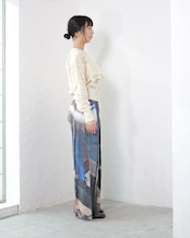 kotoha yokozawa - Graphic Yoryu Pants :Mono Coil|グラフィック楊柳/風景プリント/size 4