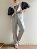 Vintage Metallic Elastic Pants