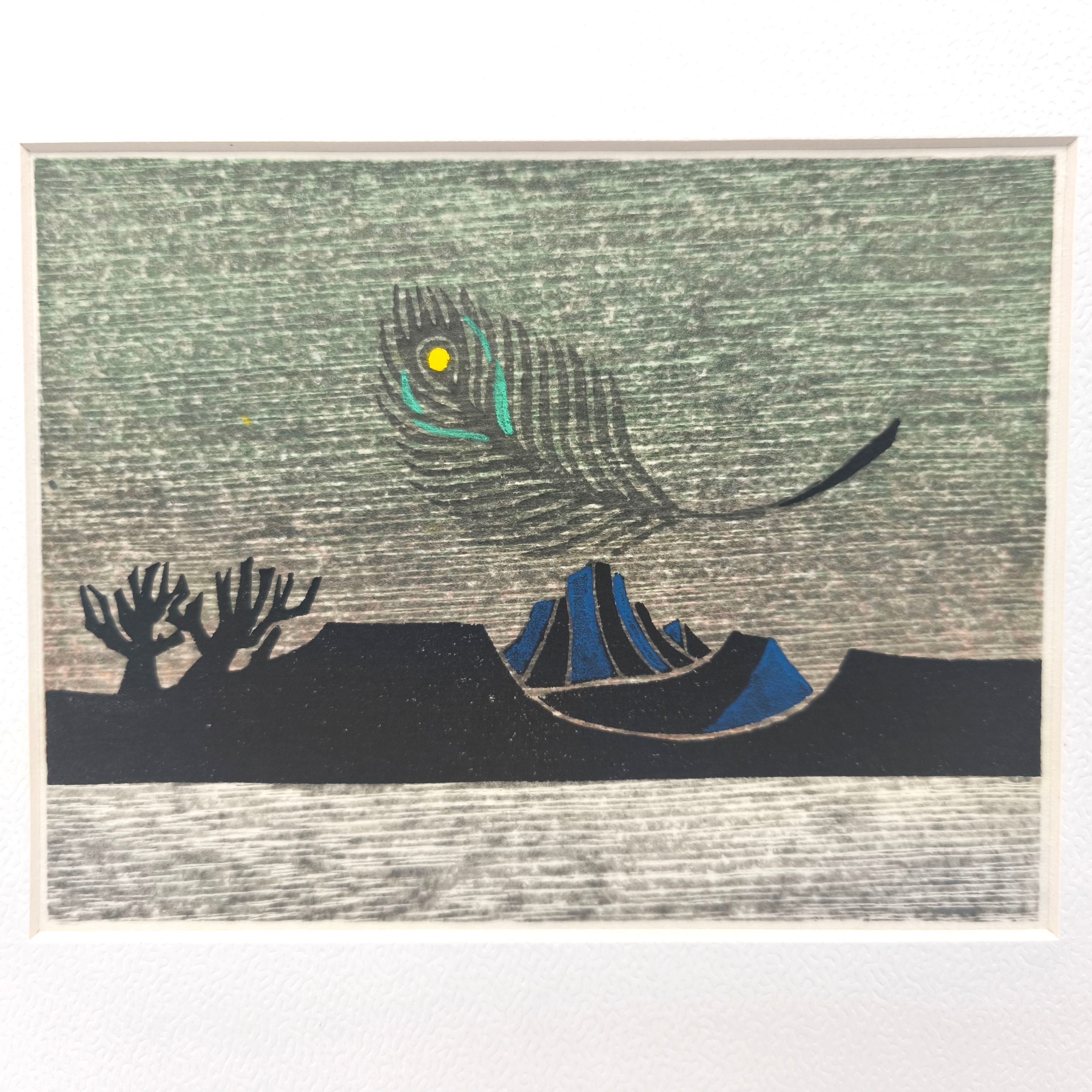 竹芳洞版木版画・金守世志夫・壁飾り・インテリア・No.250416-37・梱包