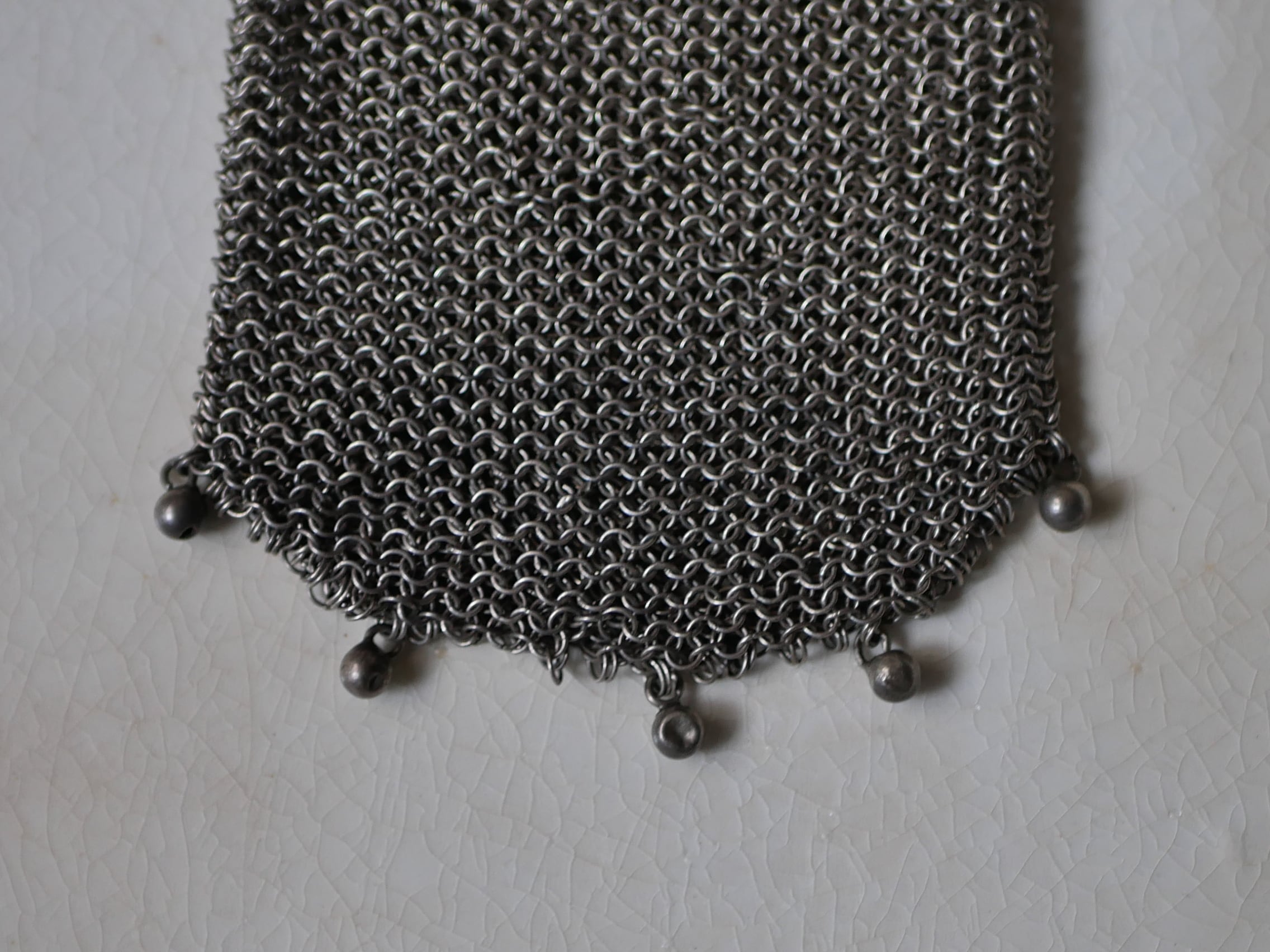 フランス　アンティーク　パース　シャトレーン　スズラン フランス アンティーク コインパース シャトレーン スズラン