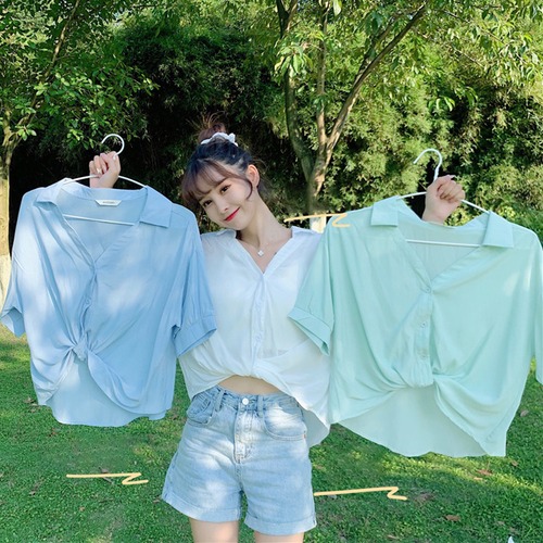 ✞ サマーVネックプリーツクロススリーブシャツブラウス大人女子☆ 夏物 ✞ゴスロリ SM ミリ 甘ロリ クラロリ 和ロリ エレガント 黒ロリ 姫ロリ 華ロリ BB-BB9710922