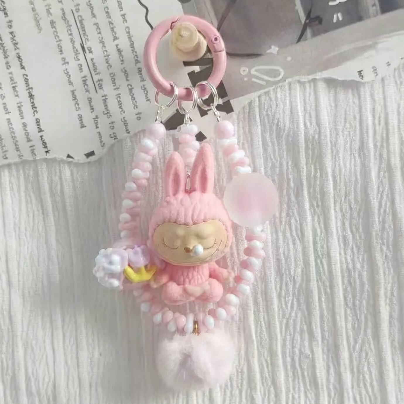 ヨガLabubu♡ キーホルダー 全15種類 ストラップ バッグチャーム 車载 スマホストラップ 可愛い ペア プレゼント お揃い