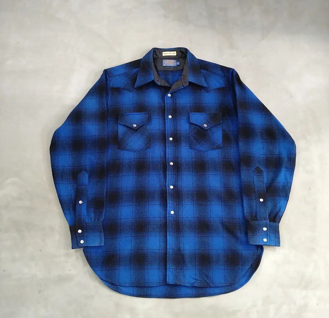 70s pendleton ombre check western shirt 小岩店 | What'z up