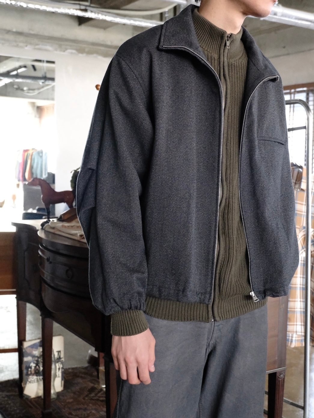 ENCOMING】 FRONT ZIP BLOUSON | THE OUR