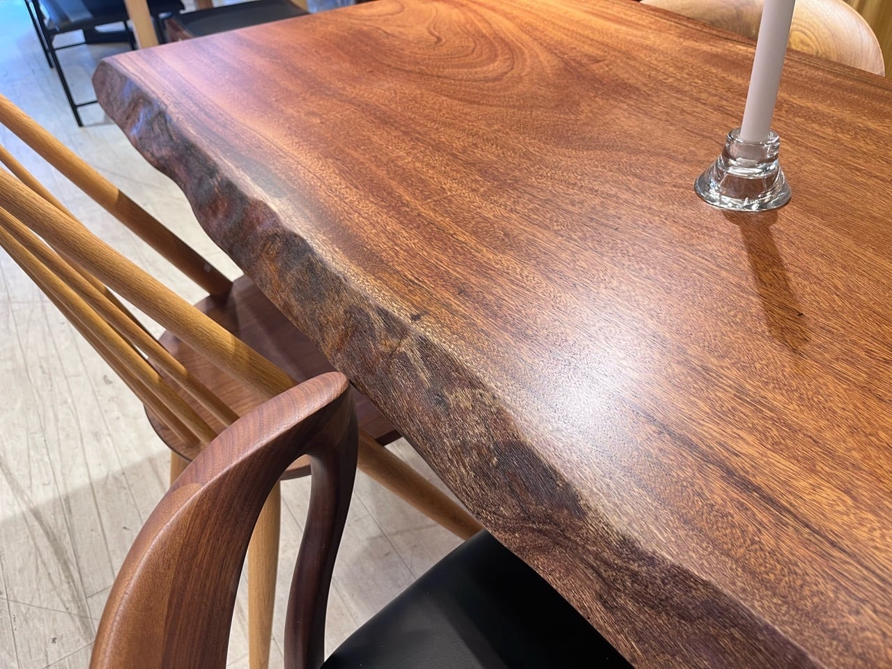 マホガニー_2190×780-665-610×50_浅草本店_テーブル天板/一枚板 240139