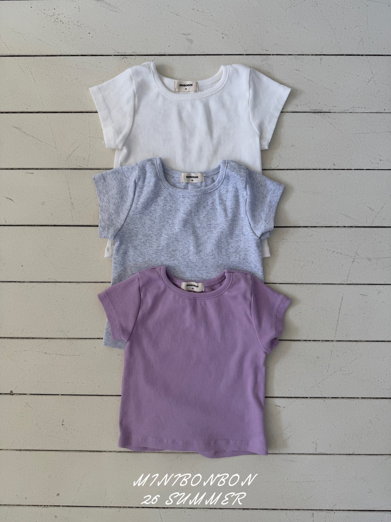 [MINIBONBON] Innocent ribbed top / [미니봉봉] 청순골지티