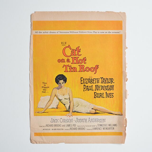 50s 熱いトタン屋根の猫 Catona Hot Tin Roof 切り抜きポスター | NY
